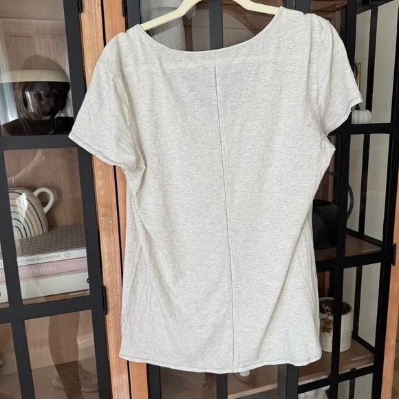 Lululemon Superb Short Sleeve Tee Wee Stripe Heathered Light grey ladder stich - Picture 2 of 11